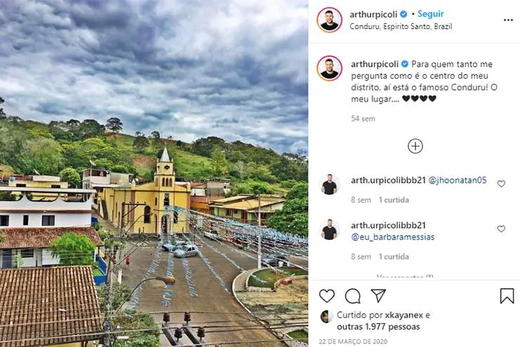 Conduru Es Onde Fica A Cidade De Arthur Picoli Do Bbb 21