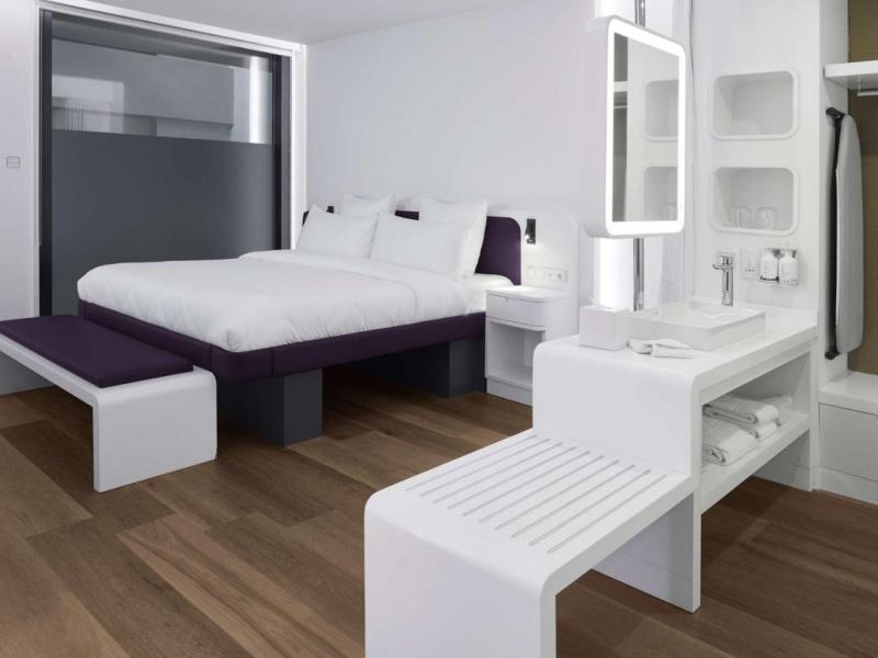 Quarto do Yotel, boa opção pra quem precisa de hotel no aeroporto de Istambul