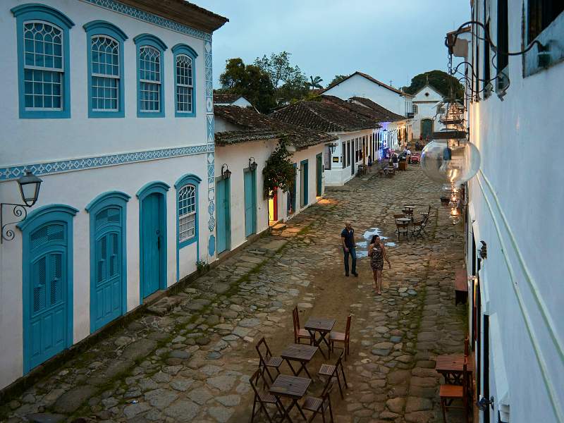 Rua colonial de Paraty, no Rio de Janeiro